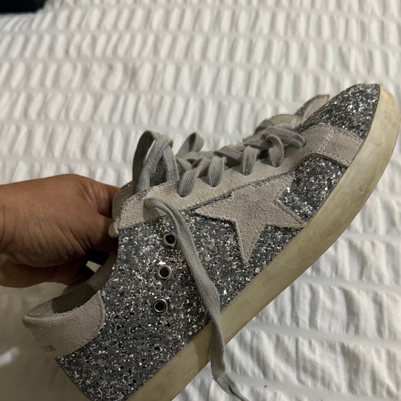 Golden Goose Silver Glitter Sneakers - Picture 10 of 10